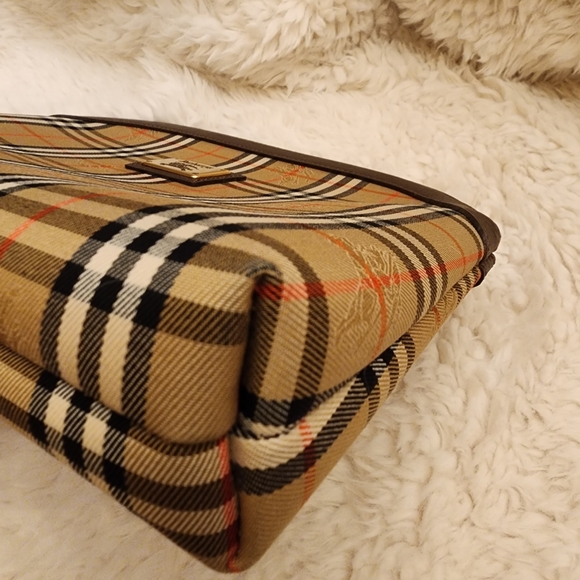 Burberry Vintage Haymarket Canvas Pouch/Clutch - Picture 4 of 12